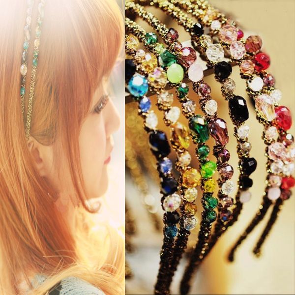 

maxi hipping 12designs colorful headdress irregular crystal gold hairpin hair barrette, Silver