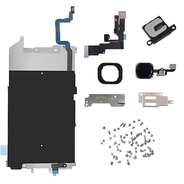 

2set for iphone 6 6 plus screen lcd metal bracket front camera flex cable small parts replacement with full set screws