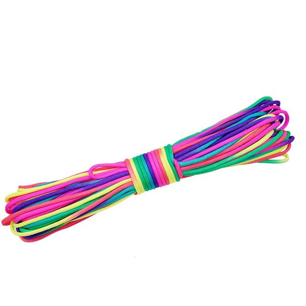 

yougle красочные радуга шнура парашютом шнура paracord tie dye стиль тип iii 7 strand 550 paracord 5m 10m 20m выживания браслеты
