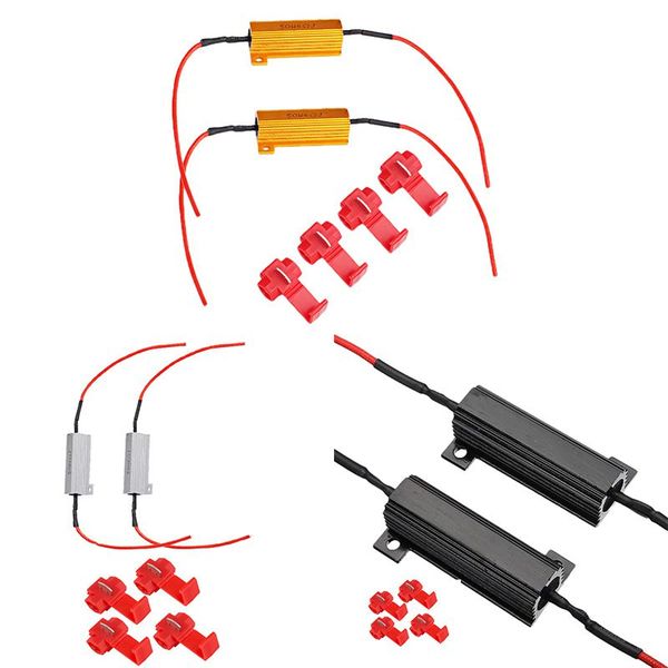 

50w 6ohm load resistor fix brake hyper flash blink blinker errors turn signal bulb error for auto car led lamp bulb