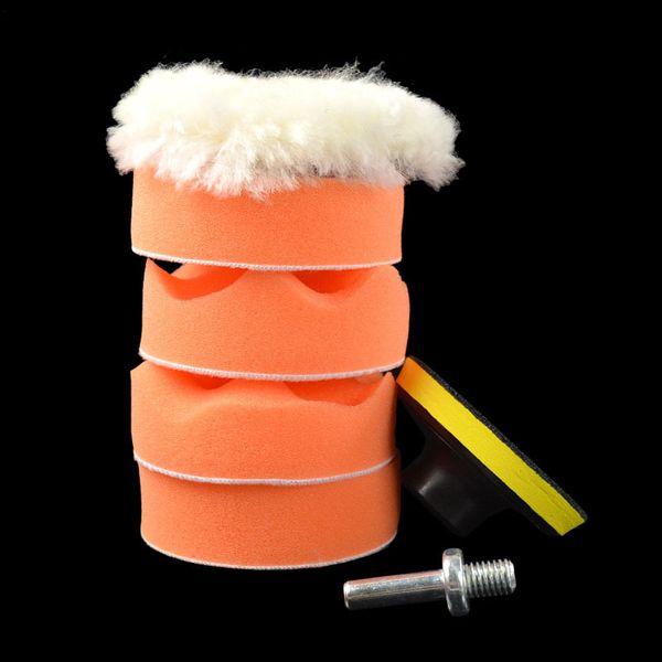 

wholesale wax sponge polishing wheel car polishing disc suit 3-inch 7 pieces flat wave grinding disc cloth wheel