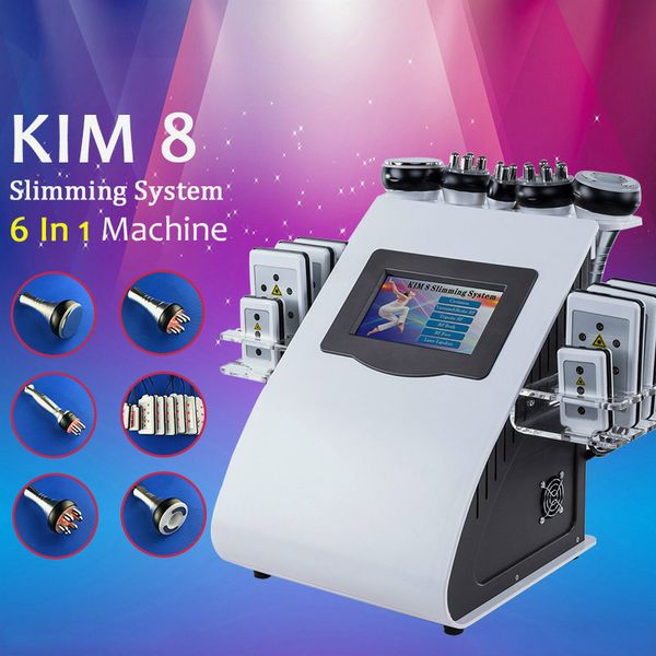 

multifunction facial skin care pro 40k ultrasonic cavitation fat removal vacuum rf bio multi-functions spa beauty slimming machine, Black