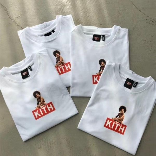 

kith biggie classic tee ready to die t shirt men women high-quality streetwear kith t-shirt for men and women, White;black