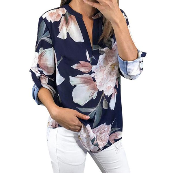 

womens clothing blouse woman women blouses ladies causal floral print adjustable half sleeve shirt irregular blouse blusas feminina, White