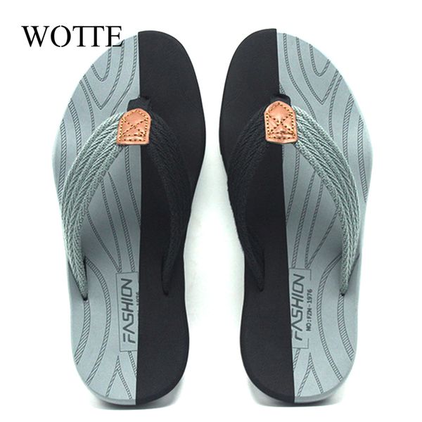 

summer flip flops indoor eva slippers men home beach house shoes fashion light men's flip flop big size 39~47 chanclas hombre, Black