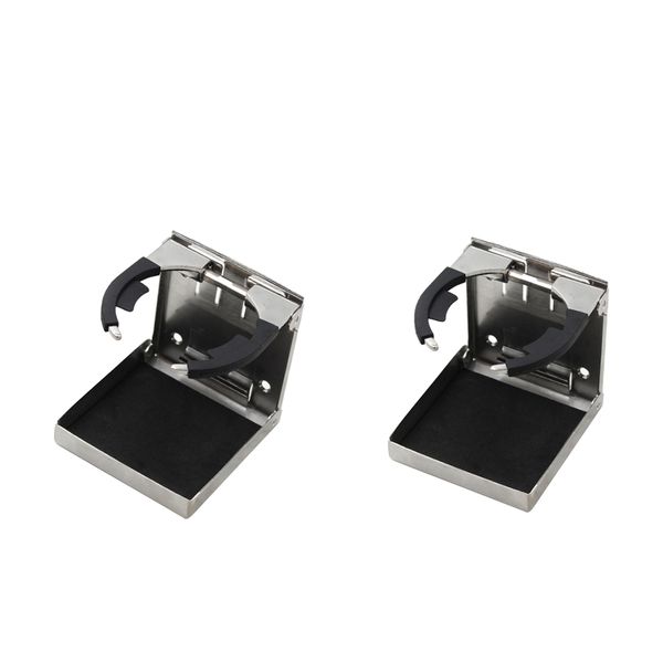 

2x universal fold-up mug cup drink for car marine boat space saving