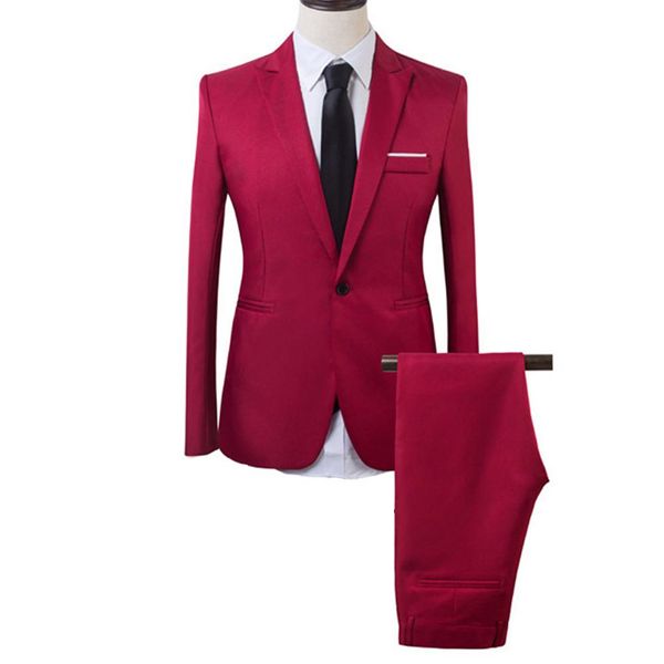 

2019 fashion men's business wedding leisure casual suit pants for party formal occasion, White;black