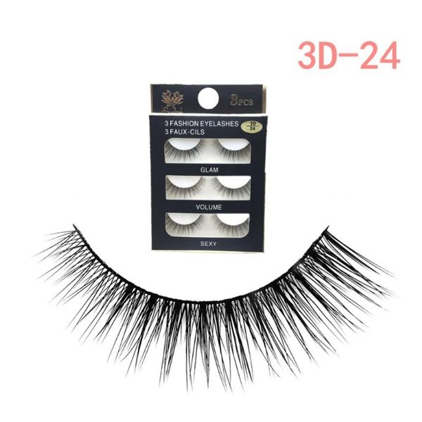 

3pairs professional natural mink eyelash extension comfortable brauty artificial multi-layers eyelash extension tools