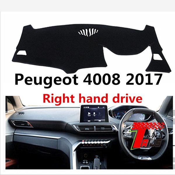 

taijs right hand drive car dashboard cover for 4008/5008 2017-2019 avoid dusty sun shade dacron fiber prefect carpet
