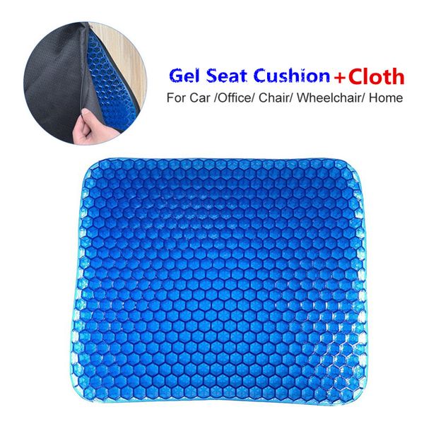 

elastic gel sit cushion honeycomb car sofa seat cushion with cloth cervical health care massage office chair flexible