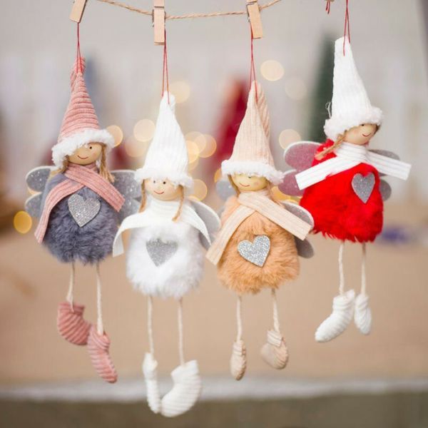 

Merry Christmas Ornament Angel Plush Doll Xmas Tree Hanging Pendant Decor DIY New Party Kids Gift Cute Christmas Tree Pendant