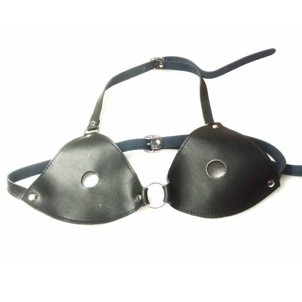 

nipple bra chastity device games fetish play erotic party costumes for lady real leather black bx1051-jd