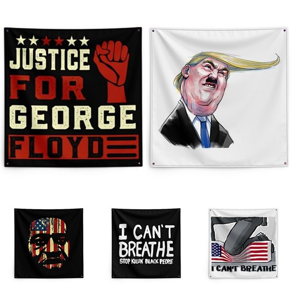 

150*150cm i cant breathe blanket george floyd printing tapestry black lives matter household wall banner #qa38167