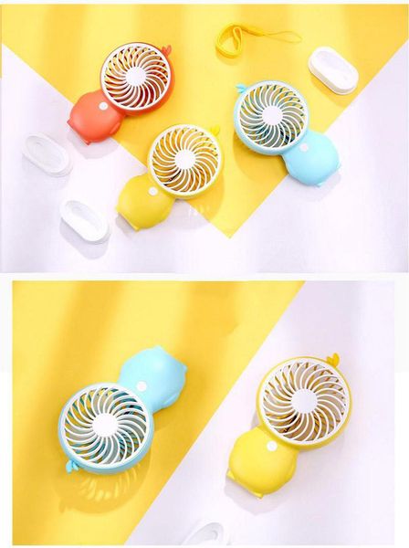 

new usb fan handy portable mini cooling fans cartoon duck penguin built-in battery hanging role removable base two speed wind