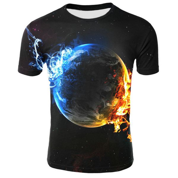 

dressing2020 2019 2020 new fashion starry sky and people 3d print t-shirt men sleeve casual male wonder t-shirt s-4xl, White;black
