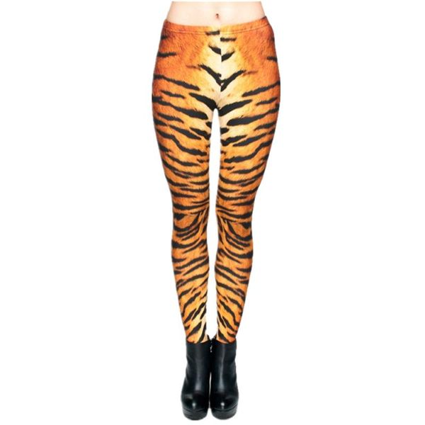 

fashion 3d print classic women leggings tiger fur leggins tayt new jeggings calzas mujer fitness legging soft legins girls, Black