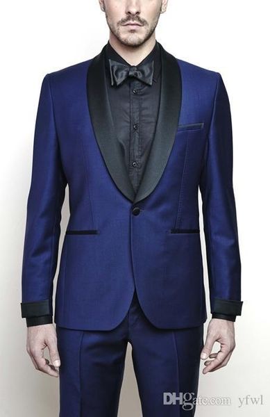 

shallow navy tuxedos groom wedding men suits mens wedding suits tuxedo costumes de smoking pour hommes men(jacket+pants+tie) 059, Black;gray