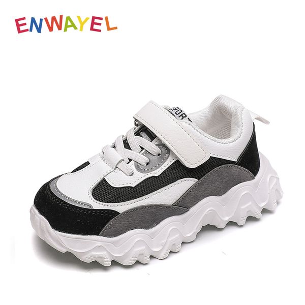 

enwayel brand children summer sneakers kids shoes teenage running for girls casual students soft lightweight breathable sport, Black
