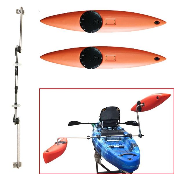 

deluxe adjustable canoe outrigger boat stabilizer sidekick with floats kakak standing pole for water buoy diy float pole bracket