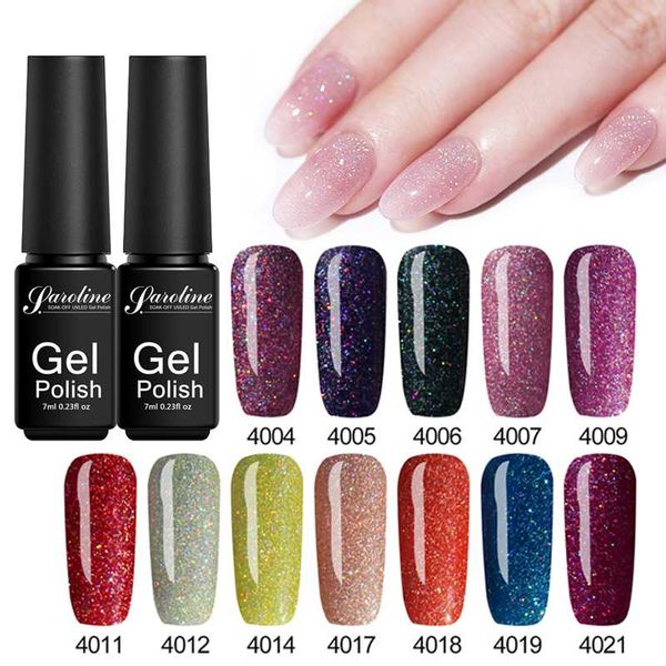 

spangles for nails uv and led permanent enamels neon nail gel polish hybrid enamel manicure rainbow nail art lacquer, Red;pink