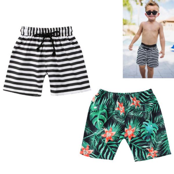 

uk toddler kids baby boy floral striped shorts beach pants casual sport trousers