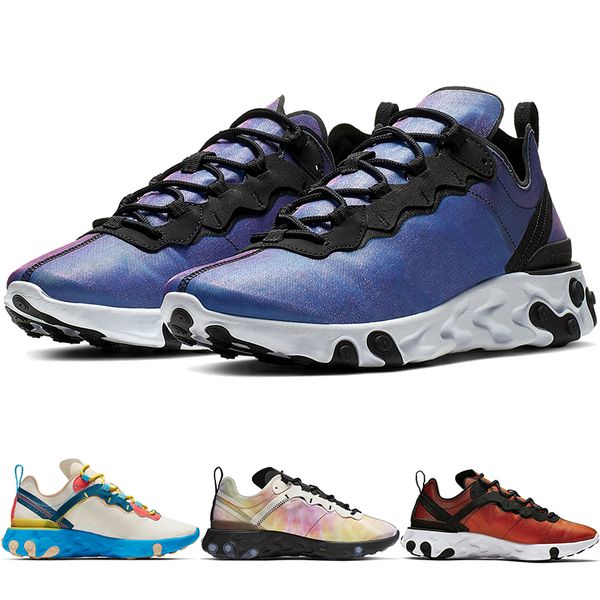 

new react element 55 undercover men's running shoes for women designer sports sneakers trainer summer comfortable cool black white shoe