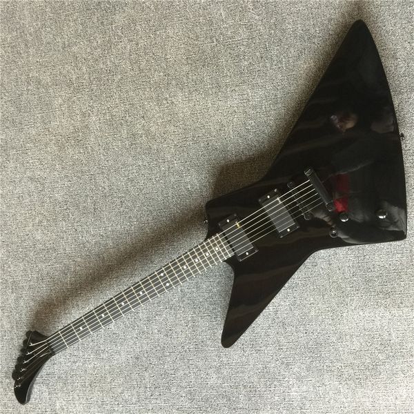 

rare sp explorer snake byte james hetfield signature gloss black electric guitar rosewood fingerboard 9v battery box active em