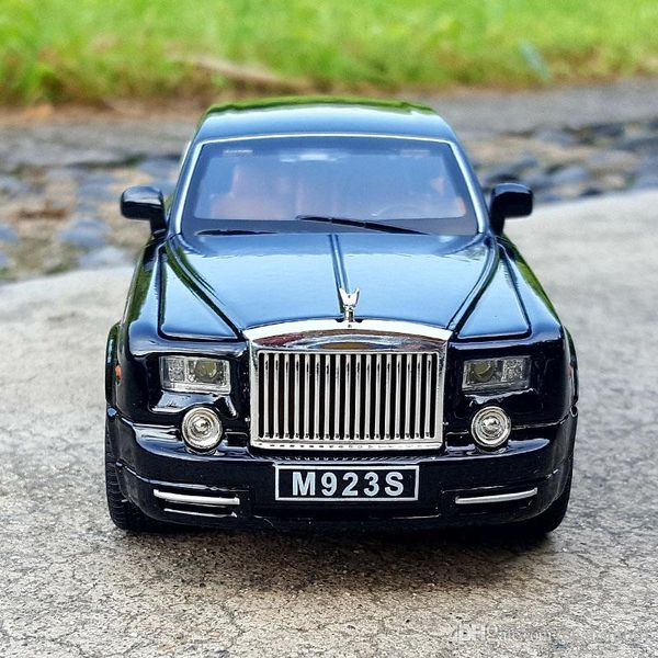 

1:24 diecast elegant luxury sedan limousine limo for therolls-royce ghost metal car model collection 6 doors open toys vehicle