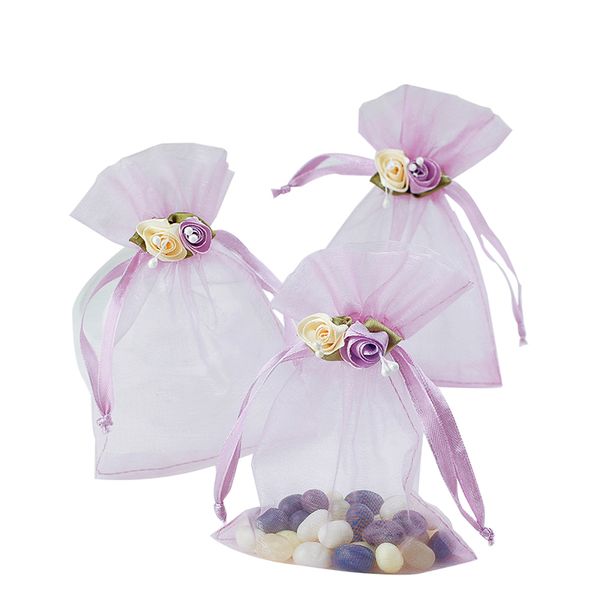 

25pcs/lot plain color 14cm(h)*10cm(w) organza bag wedding baby party candy bag favor gift