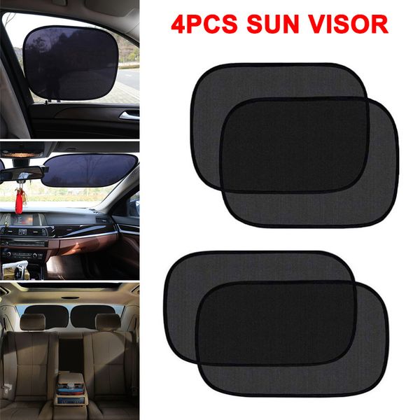 

4pcs auto car rear window sunshade cover mesh shield uv protecting sun visor f-best