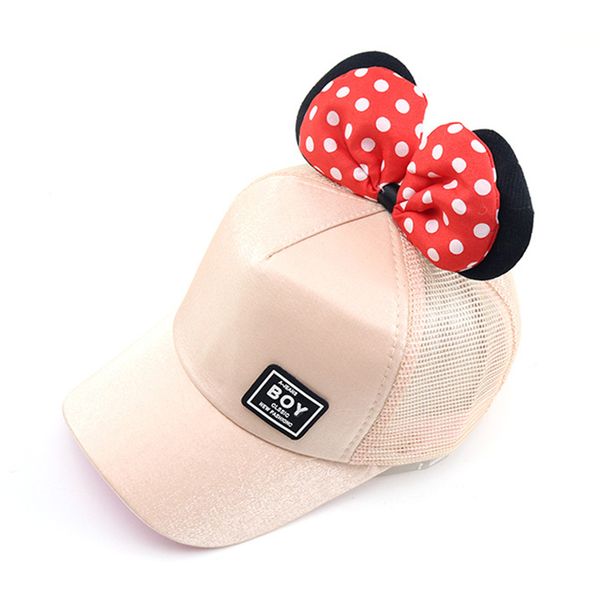 

new summer baby hat spring girls hats kids baseball cap big bowknot mesh sun visor hip hop hats casual caps for children, Yellow