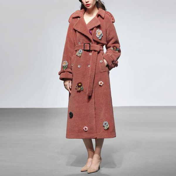 

luxury faux raccoon fur coat women vintage thicking warm long winter coat women runway designer jacket female, Black