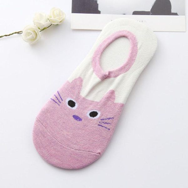 

5 pairs/lot women socks candy color small animal cartoon pattern boat sock for summer breathable casual girls funny meias, Black;white