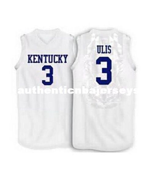 

#3 tyler ulis kentucky wildcats basketball jersey blue,white,stitched name and number,customize any size number and player name, Black;blue