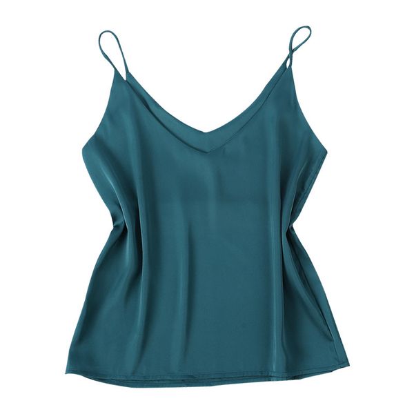 

женщины tank crop top шелковый сатин трусиков женщина лето сплошной цвет с sexy подтяжки v-образным вырезом верхняя одежда женская бретели f, Black;blue