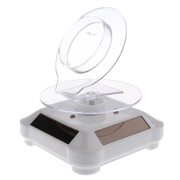 

rotating turntable jewelry display stand solar or battery powered, Pink;blue