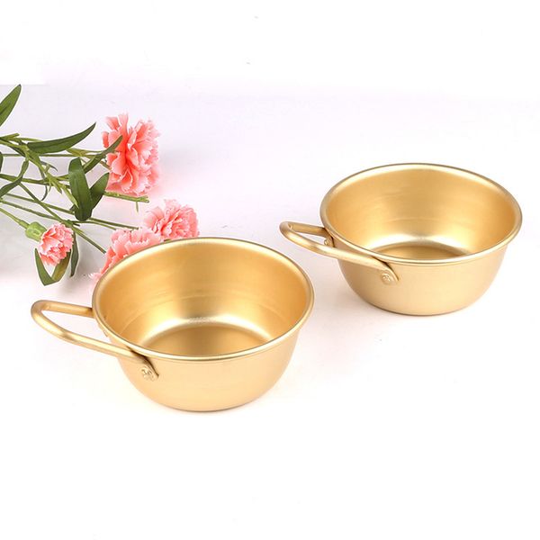 

aluminum yellow korean traditional bowls for makgeolli korean raw wine