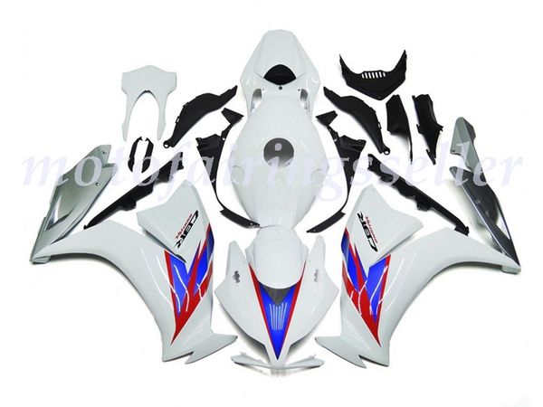 

oem quality new abs full fairings kits fit for honda cbr1000rr (2012 2013 2014 2015 2016) cbr1000rr 12-16 bodywork set gloss white silver