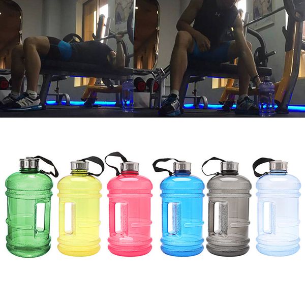 

new 2.2l big water bottle bpa sport gym training workout drink cap kettle