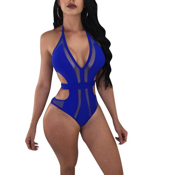 

women one piece bikini summer hollow out designer bikinis halter swimwear playsuits, White;black
