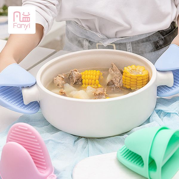 

itax-9912 kitchen high temperature resistant thickened silicone anti-hand set 2 anti-slip household glove·