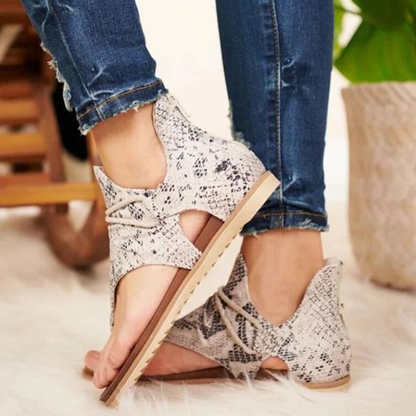 

seller shoes women sandals leopard pattern rome sandals women anti-slip selling flat summer sandalias mujer 2020, Black