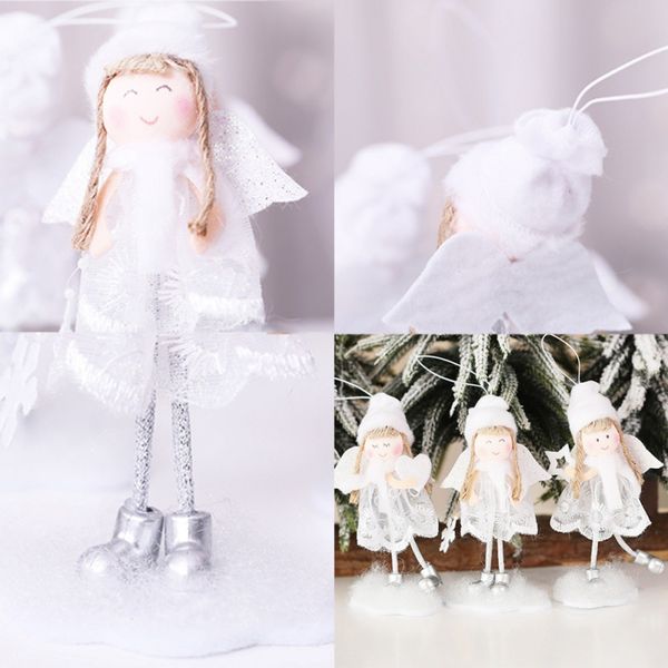 

christmas doll christmas wall decor pendant standing in cloud angel wings plush doll house ornaments kids xmas gifts