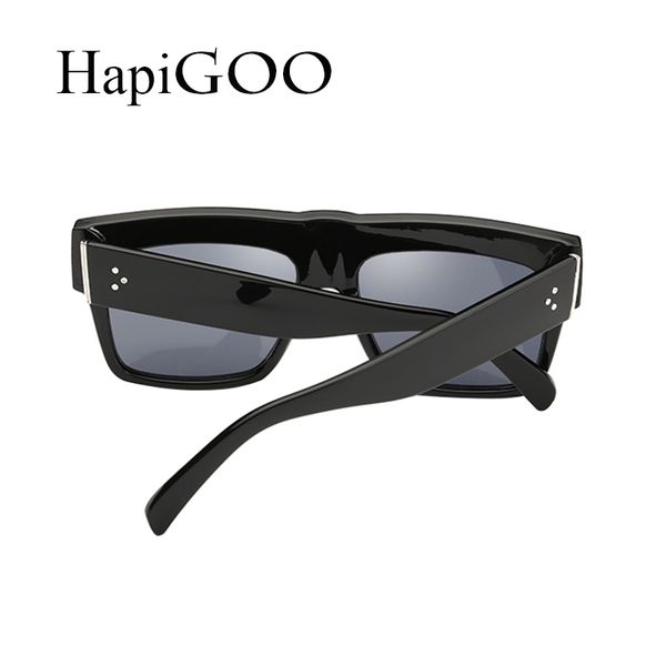Atacado-HapiGOO famosa celebridade Itália Marca Designer Kim Kardashian uare Sunomen Vintage Flat Top Sun Glasses por Mulher
