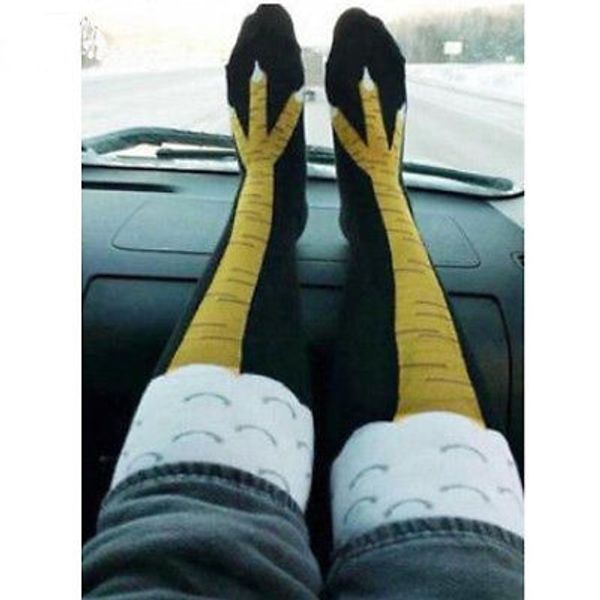 

3d funny chicken winter autumn women's socks thigh high sock 3d cartoon ainimals cute funny thin toe feet ladies creative socks, Black;white