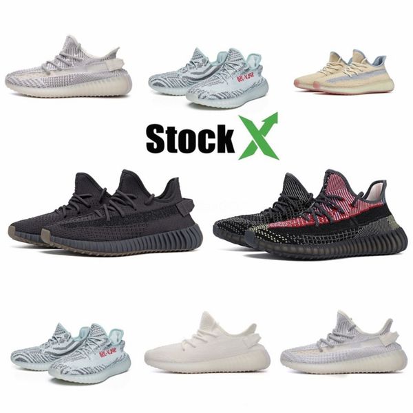

yecheil running shoes kanye west luxury shoes a6 designers casual shoes cloud white black static full reflective sneaker #qa707
