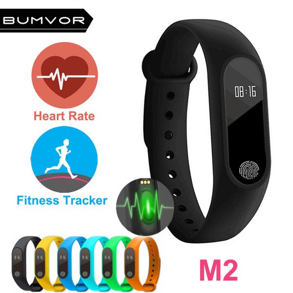

professional waterproof ip67 m2 smart wristband fitness heart rate monitor blood pressure pedometer bluetooth 4.0 bracelet watch, Slivery;brown