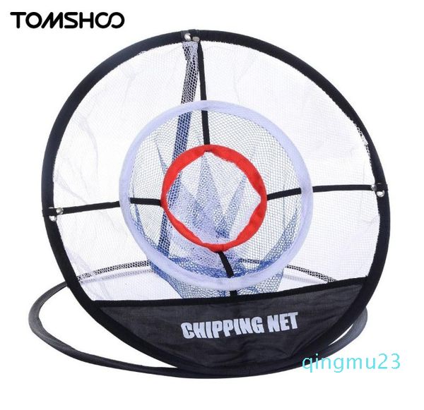 

wholesale-portable up golf chipping pitching practice net training aid tool metal memory storage easy foldable with carry bag tomshoo