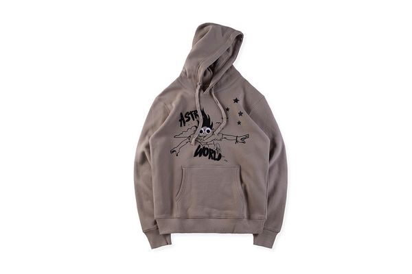 

astroworld embroidery designer mens hoodies spring autumn hiphop oversize sweatshirts pullovers, Black