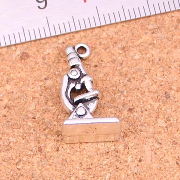 58pcs Charms microscopio strumento argento antico placcato pendenti che fanno gioielli fatti a mano in argento tibetano fai da te 21 * 11 * 8mm